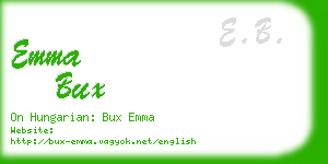 emma bux business card